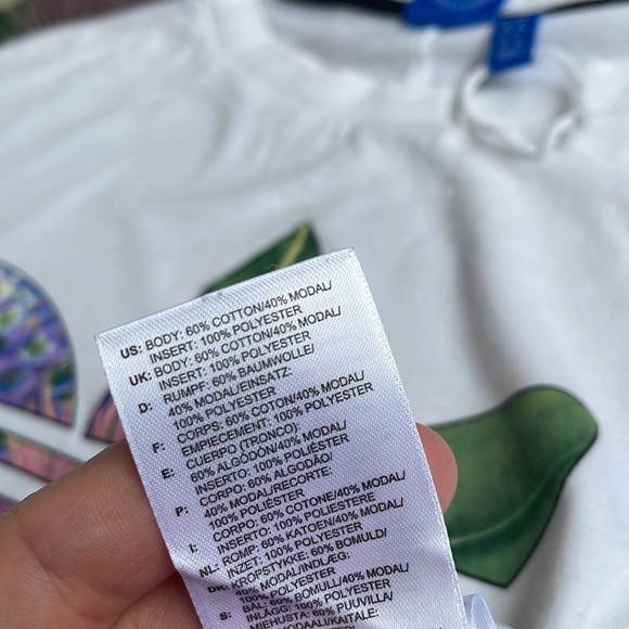 Adidas Originals NEW Women's Farm Cropped Oversized Tee Size M - Picture 7 of 9